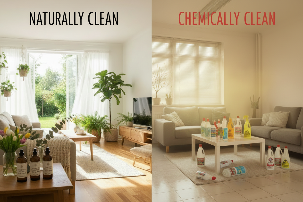 Essential Oil-Based Cleaners vs Conventional Cleaning Products: What’s the Difference?